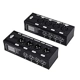 Asixxsix XLR-Kabel-Splitter-Box, 4-Kanal-Breakout-Kit, XLR-Splitter-Boxen, Paar mit 4 X Männlicher Box und 4 X Weiblicher Box, für Bühnenbeleuchtung und Kompatibel mit Heim-Studios