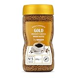 by Amazon Gold Instant Kaffee, Mittlere Röstung, 200g, 1er-Pack - Rainforest Alliance-Zertifizierung