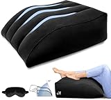 LuxoCare Venenkissen Beinhochlagerungskissen Aufblasbare&Schlafmasken Set - Keilkissen für Schlaf,Schwangerschaft&OP-Erholung,Venenkissen zur Entlastung der Beine&Förderung der Durchblutung (Black)