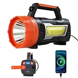 ErayLife LED Handscheinwerfer Akku, Handkurbel Wiederaufladbare Taschenlampe, 7000 Lumens mit 6 Modi, USB-Kabel, IPX4 Wasserdicht LED Handscheinwerfer Aufladbar für Outdoor/Notfall/Haushalt