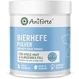 AniForte Bierhefe Pulver für Hunde 500g - Naturprodukt für glänzendes, kräftiges Fell & Vitale Haut, Mit Biotin & Vitamin B für Hunde