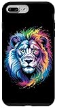 wasserfarbender Löwe im Splash Stil farbenfrohes Hülle für iPhone 7 Plus/8 Plus
