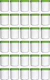 30 Salbendosen hoch, 35ml Inhalt, weiß mit grünem Deckel