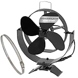 STREND PRO Ofenventilator OHNE STORM | Kaminventilator | Ofenrohr Ventilator | Ventilator für Kamin, Ofen, Kaminofen | Stromlos | Lüfter Kaminofen | Zubehör | mit Rohranschluss & Magnet