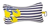 moses. Fernweh Mini-Lesekissen Lemon – Nackenkissen für Reisen mit praktischem Karabiner, kompaktes Kissen für Auto, Flugzeug und Strandbesuch, ergonomisches Reisekissen mit sommerlichem Design