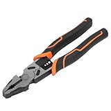 Drahtzange, arbeitssparende Flachzange, 225 mm, Chrom-Vanadium-Stahl, Drahtschneider, Abisolierzange, Crimpzange