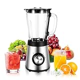 Fine Life Pro Standmixer 500 Watt 1500 ml Mixer Smoothie Maker/Multifunktion Standmixer/Entsafte Fleisch/Ice Crusher/Professional Plus Blender/BPA frei/Edelstahl