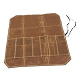 FUNOMOCYA Gewachste Canvas Messertasche mit Fächern Robuste Chef Knife Roll Bag für Profis Große Aufbewahrung Kompakt Rollbar Sichere Lederkordel für Unterwegs Kochmessertasche für Küche