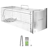 Petigi Tierfalle Lebendfalle für kleine bis mittelgroße Tiere wie Maus, Katze, Marder, Fuchs, Otter, Kaninchen, Drahtfalle, Modell: Stable 7 (80 x 26 x 26 cm)