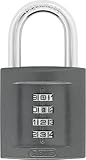 ABUS Zahlenschloss 158/50 - Vorhängeschloss mit Zinkgussdruck-Gehäuse - mit individuell einstellbarem Zahlencode - ABUS-Sicherheitslevel 5 - Dunkelgrau