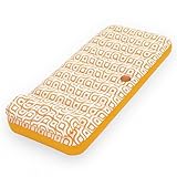 Bestway Luftmatratze mit Samtoberfläche, 169 x 77,5 x 30,5 cm, 1 Person, PVC, 2 Luftkammern, Samtoberfläche, Integrierter Getränkehalter, Sicherheits- und Schnellverschlussventil, Reparaturflicken