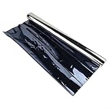 100 cm statische Spiegelfolie zur Sonnenkontrolle, bietet Wärmedämmung und blockiert 97 % der Strahlen, perfekt für Privatsphäre am Tag (60 cm x 100 cm)