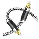 MUCKLILY Optisches Audiokabel Digitales Lichtleiterkabel mit Hochdichtem Geflecht Weich Oxidationsbeständig Stabile Signalübertragung für Tv Verstärker Heimkino und Spielkonsolen