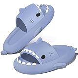 SHAINE Cloud Shark Slides Damen Hai Slippers Herren Sommer Haifisch Badelatschen Badeschlappen Cozislides Original Slippers Wolke Hausschuhe Pillow Slippers rutschfeste Badeschuhe Strand Sandalen