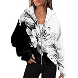 SCBFDI Sweatshirt Jacke Damen Outdoor Jacken für Damen Oversized Tshirt Damen Decken Hoodie Vliesjacke Damen Zipper Lange Sweatshirt Damen Jacke In Flechtoptik Damen Sweatshirt