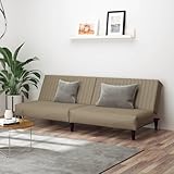 MOBCANT Schlafsofa 2-Sitzer Cappuccino-Braun Kunstleder Sofagarnitur Couch Modulares Sofa Polstergarnitur für Büro Wohnung Schlafzimmer Hotel
