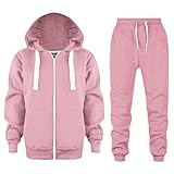 Jogginganzug Mädchen 110 Mit Reißverschluss Trainingsanzug Rosa Jungen Einfarbig Hoodie Und Jogginghose Set Sportanzug Zweiteiler Bekleidungsset Lang Freizeitanzug Autumn Winter Kids Tracksuit