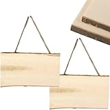 Bangbobi Holzschilder zum Beschriften - 2 Stück Holz für Malerei, unbearbeitetes Holzschild, DIY personalisiertes Holzschild, dekoratives Holzbrett mit Seil