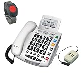G-TELWARE® (ELDAT-Variante!) 2024er Modell Seniorentelefon Senioren-Notruf-Telefon mit Funk-SOS-Sender - 2024er Modell