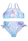 Disney Die Eiskönigin Bikini für Mädchen - ELSA Frozen Kinder Zweiteiler Schwimmanzug Blau (DE/NL/SE/PL, Numerisch, 98, 104, Regular, Blau)