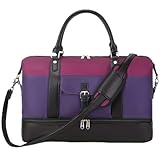 COLseller Weekender Reisetasche Damen Travel Bag Weekender Groß Handgepäck Tasche für Flugzeug für Reisen, Urlaub Übernachtung, Krankenhaus, Camping,Purple