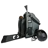 Driver13 Reitstiefelrucksack/Reitstiefeltasche/Stiefeletten Taschen Deluxe mit Helmfach für Reitstiefel (Reitstiefeltasche grau)