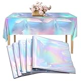 WYYFXY® 5 Stück Bunt Glitzer Tischdecke Party Tischdecke Plastik 137 × 274cm Biertisch Tischdecke Einweg Wasserdicht Partytischdecken für Party Geburtstag Festival