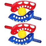 TOYANDONA Schaufel-Ball-Spielset 2 Sets Sport-Schaufel-Wurf- Und Fangball-Spielspielzeug 4 Schaufeln Und 2 Bälle Outdoor-Aktivitäten Für Sommer Strand Hof Rasen Für Kinder Und Erwachsene