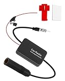 Antennenverstärker Autoradio 12V, Universeller Autoradio Antennenverstärker für Autoantenne mit Verstärker, 25dB, Rauschunterdrückung, FM Signalverstärker mit Klebepad und Stromanschluss