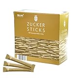 Hellma Zucker-Sticks Goldline 750 Stk. je 4 g - 3 kg Vorrats-Box - Zuckertütchen einzeln, für Kaffee oder Tee