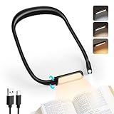 VFANDV Hals Leselampe Buch, 3 Farben LED Buchlampe Stufenlos Dimmbar Tragbar Nackenlampe, Ergonomisches Design Leselampe für Stricken, Reparieren, Camping, Lesen im Bett bei Nacht