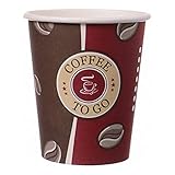 400 Stk. Kaffeebecher Topline, 'Coffee to go', Pappe beschichtet, 8oz., 200 ml