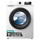 Hisense WF1Q1041BW Waschmaschine mit Dampffunktion, 10KG, 1400 U/Min, 15 Programme, Anti-Allergie Programm, Baby-Wäsche, AutoWash, QuickWash 15 min, Daunen, Eco 40-60 °C, Power 49', EEK: A, Weiß