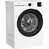 Beko BM3WFU3741X freistehende Waschmaschine, Waschvollautomat, 7 kg, EnergySpin, Schleuderwahl 1400 U/min, Dampffunktion, Hygiene+ allergikergeeignet, Coldwash Wasser-& Zeitersparnis, Weiß