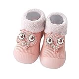 Unisex Baby Boden Socken Lauflernschuhe Anti-Rutsch-Weiche Indoor Babyschuhe Strick Cartoon Krabbelschuhe Indoor Socken Schuhe Warme Kleinkind Schuhe Einfarbig Baby Cosyshoe Sockenschuhe