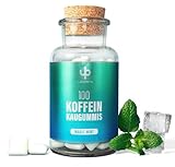 Upsters Koffein Kaugummi mit Guarana, Vitamin B6 & 60 mg Koffein | Zuckerfrei & vegan | Energy Kaugummi für Fokus, Konzentration & Wachheit | 100 Stück | Geschmack: Magic Mint (Minze)