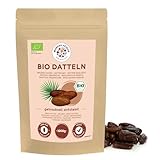 Datteln BIO entsteint 1kg von Munchilycious, entkernte Datteln, ganze und ungesüßte Datteln, getrocknete Früchte, Perfekt für Müslischalen, Smoothie Bowl oder Porridge