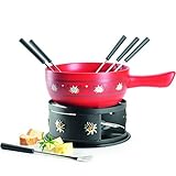 MÄSER 931893 Käsefondue Set für 6 Personen, 11-teiliges Komplettset für Fondue nach Schweizer Art mit massivem Keramik Topf, Steingut, 2.6 liters