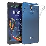 EAZY CASE Hülle kompatibel mit LG K40 Schutzhülle Silikon, Ultra dünn, Slimcover, Handyhülle, Silikonhülle, Backcover, Durchsichtig, Klar Transparent