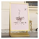 ZCXMNL Plakat-Display-Schild, Verstellbarer Gehwegständer, Bodenstehender, Winddichter Poster-Schilderhalter Aus Aluminiumlegierung, Robustes Gehweg-Bordsteinschild(Gold)