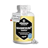 Magnesium Komplex, 350 mg elementares Magnesium in 1 Tablette, 180 hochdosierte vegane Tabletten mit 24h Depot-Effekt, Magnesium-Citrat-Carbonat-Oxid ohne Zusatzstoffe, Made in Germany