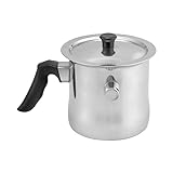 Luckyberg Milchtöpfe mit Deckel | Stahltopf mit Pfeife, Doppelwändetopf aus hochwertiger Edelstahl, Simmertopf (1,5l)