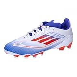 adidas Unisex F50 League Football Boots Multi Ground Fußballschuhe, Cloud White/solar red/Lucid Blue, 35 EU
