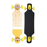 TITUS Longboard Mountain DT Kids : Natural-orange / 8.25 Größe 8.25, Unisex, für Jugendliche und Kinder, Profi und Anfänger