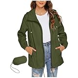 Leichte Regenjacke für Damen, verstaubar, wasserdicht, schnell trocknend, winddicht, lässig, Reißverschluss, Windbreaker mit Kapuze, Kordelzug, Trenchcoat, Reißverschlusstasche, Laufen, Wandern, 02