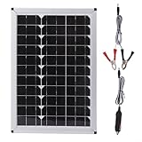 Einfach zu bedienendes Solarpanel, 100 W, monokristallines Silikon mit Batterieklemme