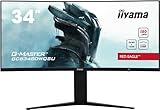 iiyama G-Master Red Eagle GCB3480WQSU-B1 Curved 1500R 86,4cm 34“ VA LED Gaming Monitor UWQHD HDMI DP USB3.2 0.4ms 180Hz HDR400 FreeSync-Premium-Pro Pip/PbP Höhenverstellung schwarz