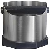 Professionelle Klopfbox mit abnehmbarem Reinigungsstab, hohe Kapazität, rostbeständig, für Küche, Kaffee, Zubehör, gummierte Klopfbox für Espressos