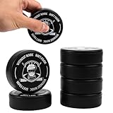 BOXOB 6St Eishockey Pucks, Durchmesser 7,5cm Dicke 2,5cm Hockey Puck Schaumstoff Weich Gummifrei EIS Pucks Hockey Zubehör für Indoor Übungen und Klassisches Training (Schwarz)