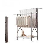 Faltbarer Trockenständer aus Edelstahl, verstellbares rutschfestes Design für Innen- und Außenlufttrocknung von Kleidung und Laken